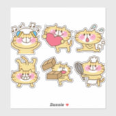 かわいい猫 シール (シート)