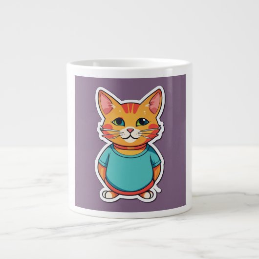 かわいい猫 ジャンボコーヒーマグカップ (正面)