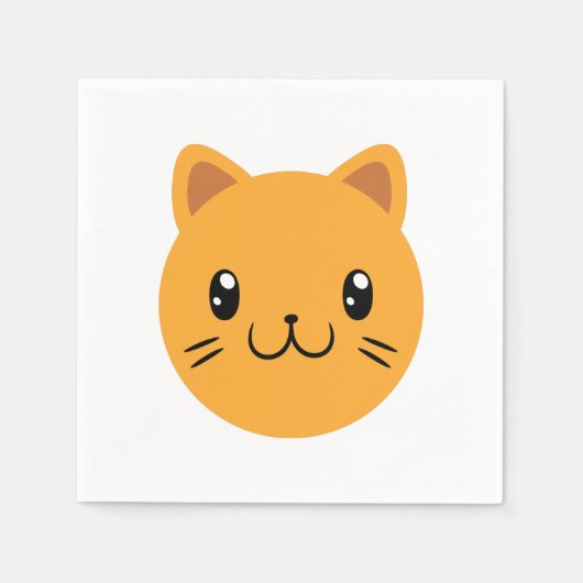 かわいい猫 スタンダードカクテルナプキン (正面)