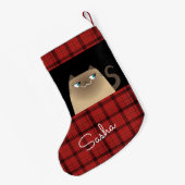 かわいい猫 スモールクリスマスストッキング (裏面 (吊り時))