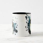 かわいい猫 ツートーンマグカップ (中央)