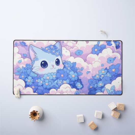 かわいい猫 デスクマット (キッズテーブル)