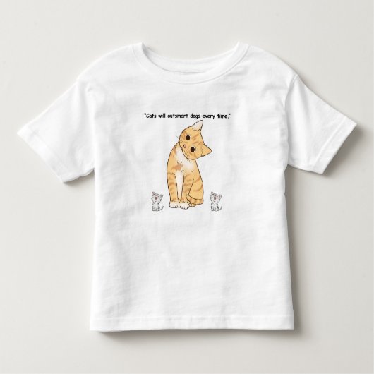 かわいい猫 トドラーTシャツ (正面)