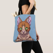 かわいい猫 トートバッグ (クローズアップ)