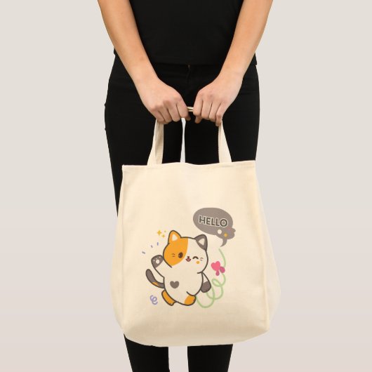 かわいい猫 トートバッグ (正面(商品))