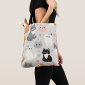 かわいい猫 トートバッグ (クローズアップ)