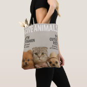 かわいい猫 トートバッグ (クローズアップ)