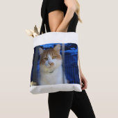 かわいい猫 トートバッグ (クローズアップ)