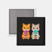 かわいい猫 ネコ 67 ドリップ メーム おもしろい 67 マグネット (正面/裏面)