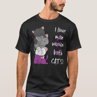 かわいい猫 - ノンセクシャル プライド フラッグ 子猫 アニメ Tシャツ