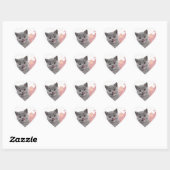 かわいい猫 ハートシール (シート)
