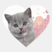 かわいい猫 ハートシール (正面)