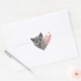 かわいい猫 ハートシール
