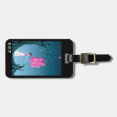 かわいい猫&バレリーナatミッドナイトツリー ラゲッジタグ (正面横)