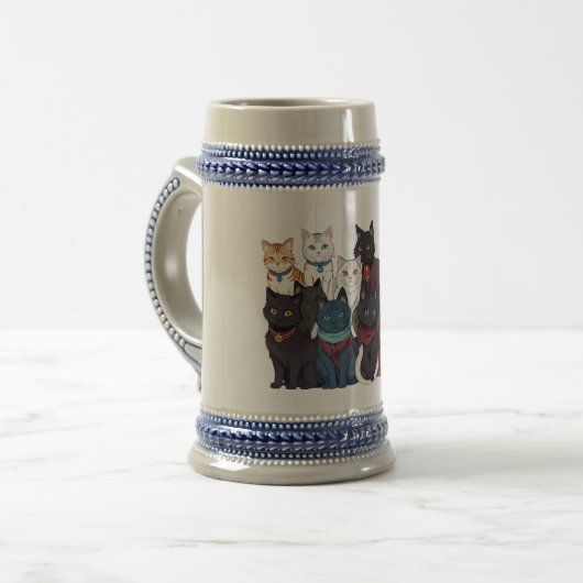 かわいい猫 ビールジョッキ (正面左)