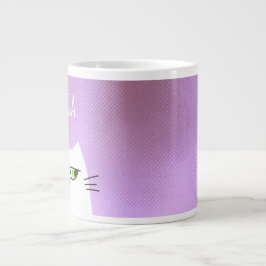 かわいい猫 ピンク ジャンボコーヒーマグカップ