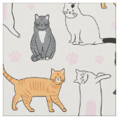 かわいい猫 ファブリック (クローズアップ)