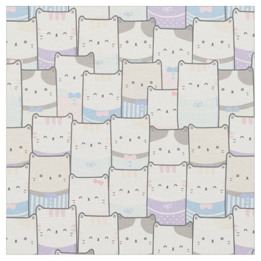 かわいい猫 ファブリック (クローズアップ)