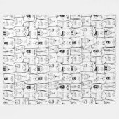 かわいい猫 フリースブランケット (正面(横))