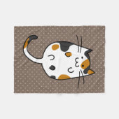 かわいい猫 フリースブランケット (正面(横))