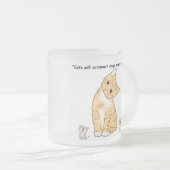 かわいい猫 フロストグラスマグカップ (正面右)