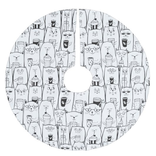 かわいい猫 ブラッシュドポリエステルツリースカート (正面)