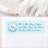 かわいい猫&ブルースターバルーンテーマ住所 シール (インサイチュ)