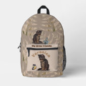 かわいい猫 プリントバックパック (正面)