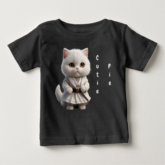 かわいい猫 ベビーTシャツ (正面)
