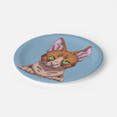 かわいい猫 ペーパープレート (アングル)