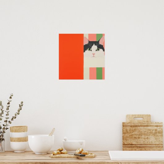 かわいい猫 ポスター (キッチン)