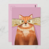 かわいい猫 ポストカード (正面/裏面)