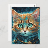 かわいい猫 ポストカード (正面/裏面)