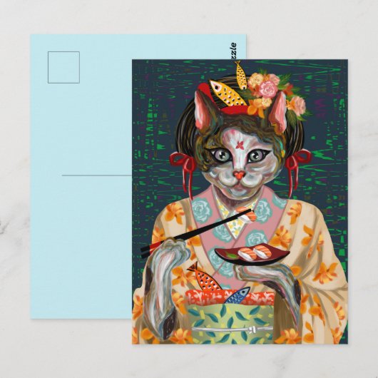 かわいい猫 ポストカード (正面/裏面)