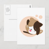 かわいい猫 ポストカード (正面/裏面)