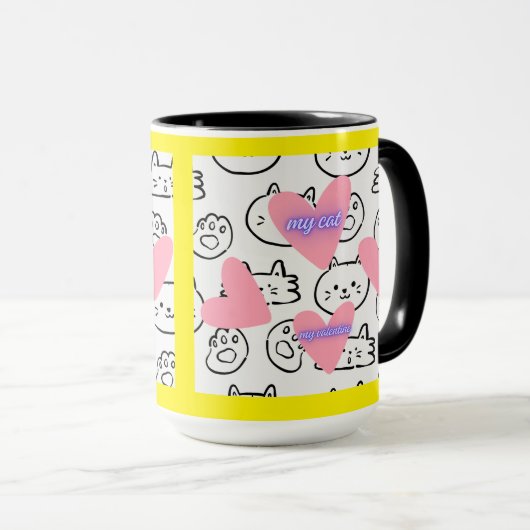 かわいい猫 マグカップ (正面右)