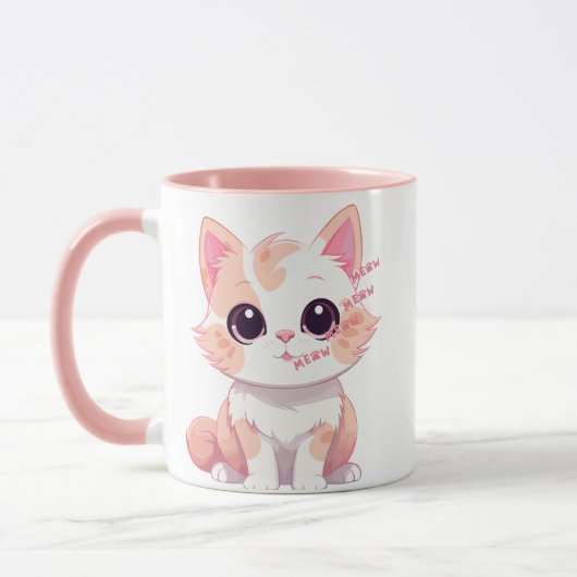 かわいい猫 マグカップ (左)