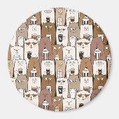 かわいい猫 マグネット (正面)