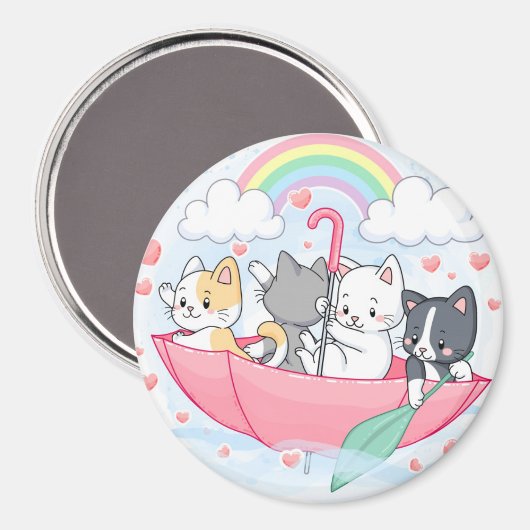 かわいい猫 マグネット (正面/裏面)