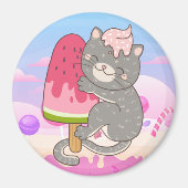 かわいい猫 マグネット (正面)