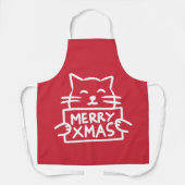 かわいい猫 メリークリスマス エプロン (正面)
