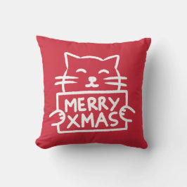 かわいい猫 メリークリスマス クッション