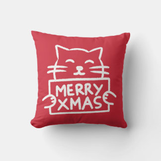 かわいい猫 メリークリスマス クッション