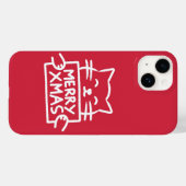かわいい猫 メリークリスマス Case-Mate iPhoneケース (裏面 (横))