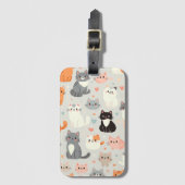 かわいい猫 ラゲッジタグ (正面縦)