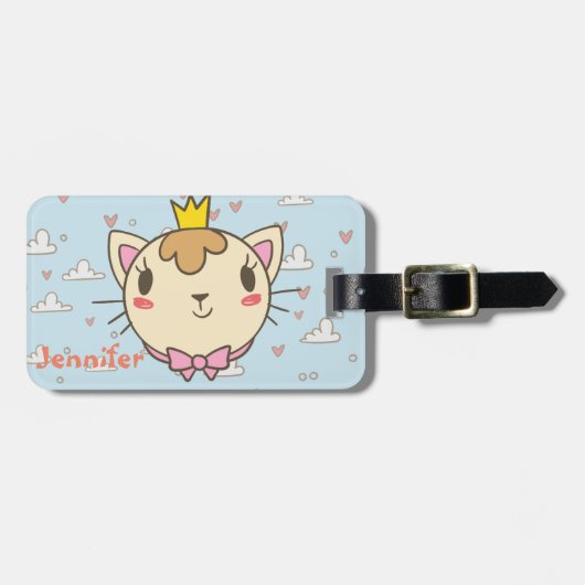 かわいい猫 ラゲッジタグ (正面横)