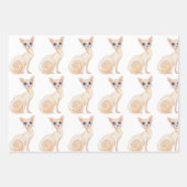 かわいい猫 ラッピングペーパーシート (正面)