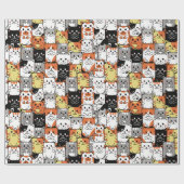 かわいい猫 ラッピングペーパー (フラット)