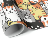 かわいい猫 ラッピングペーパー (ロールコーナー)