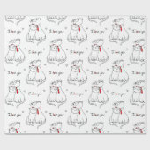 かわいい猫 ラッピングペーパー (フラット)